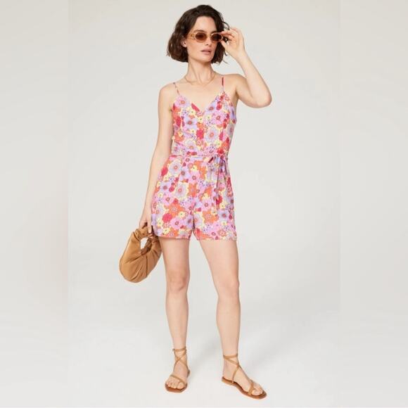 Louna Retro Floral Romper - Picture 1 of 5